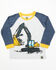 John Deere Toddler Boys' Construction Coming / Going Long Sleeve Graphic T-Shirt , Ash, hi-res