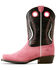 Image #2 - Ariat Girls' Futurity Fort Worth Roughout Western Boots - Broad Square Toe, Pink, hi-res
