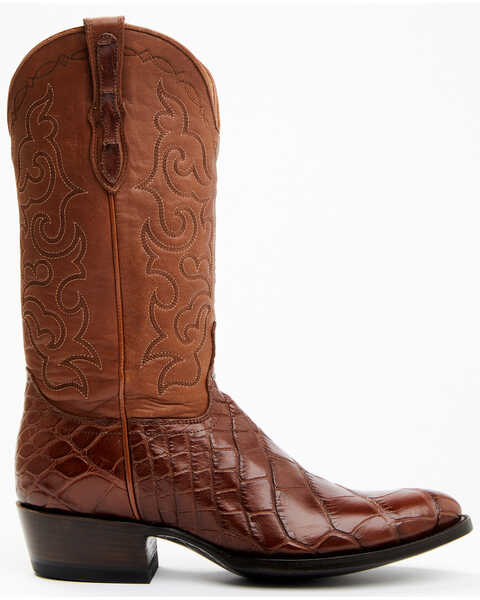Image #2 - Cody James Men's Exotic American Alligator Western Boots - Medium Toe, Lt Brown, hi-res