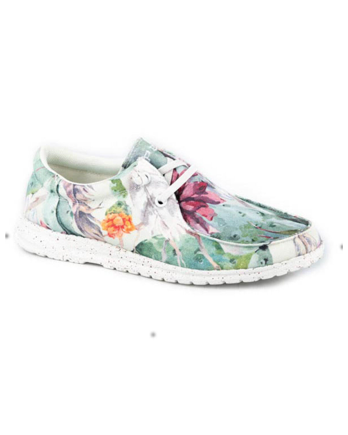 Image #1 - Roper Women's Hang Loose Slip-On Causal Shoes - Moc Toe, Green, hi-res