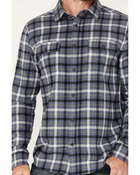 Image #3 - Brothers and Sons Men's Bosque Everyday Plaid Print Long Sleeve Button Down Flannel Shirt , Indigo, hi-res