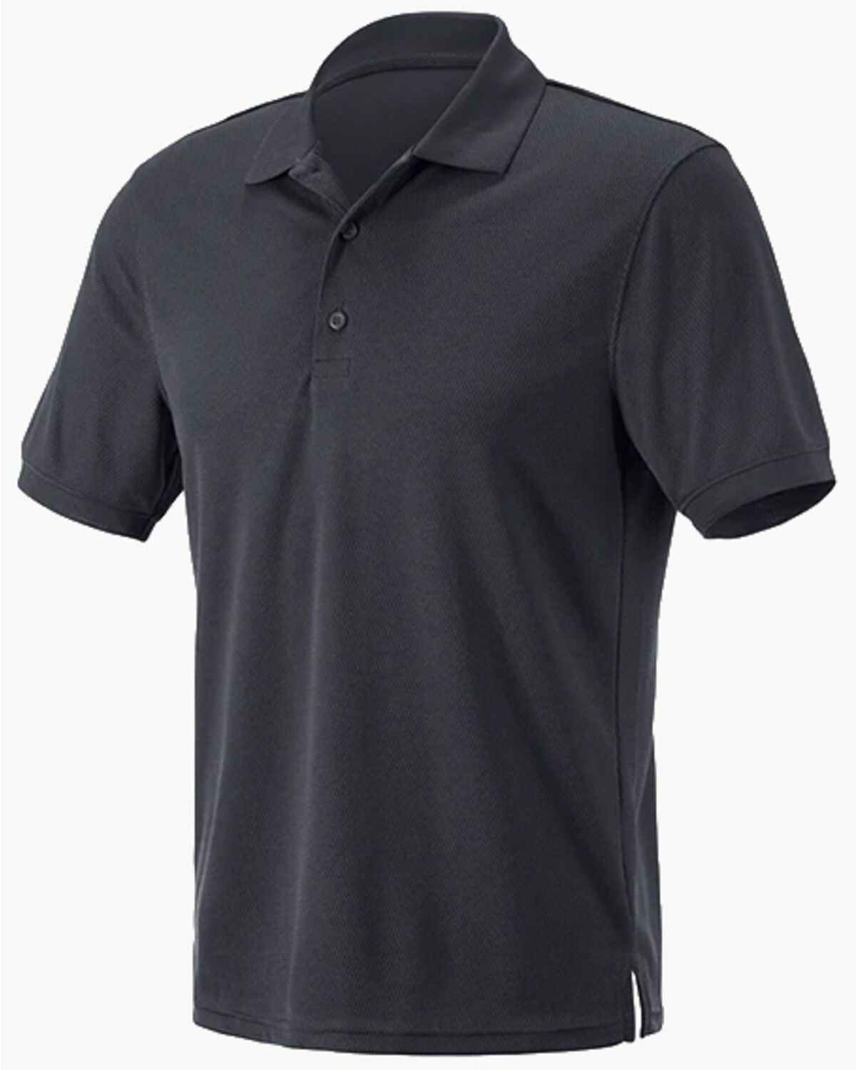 Image #1 - Strauss Men's Solid Short Sleeve Button-Down Performance Polo Shirt, Black, hi-res