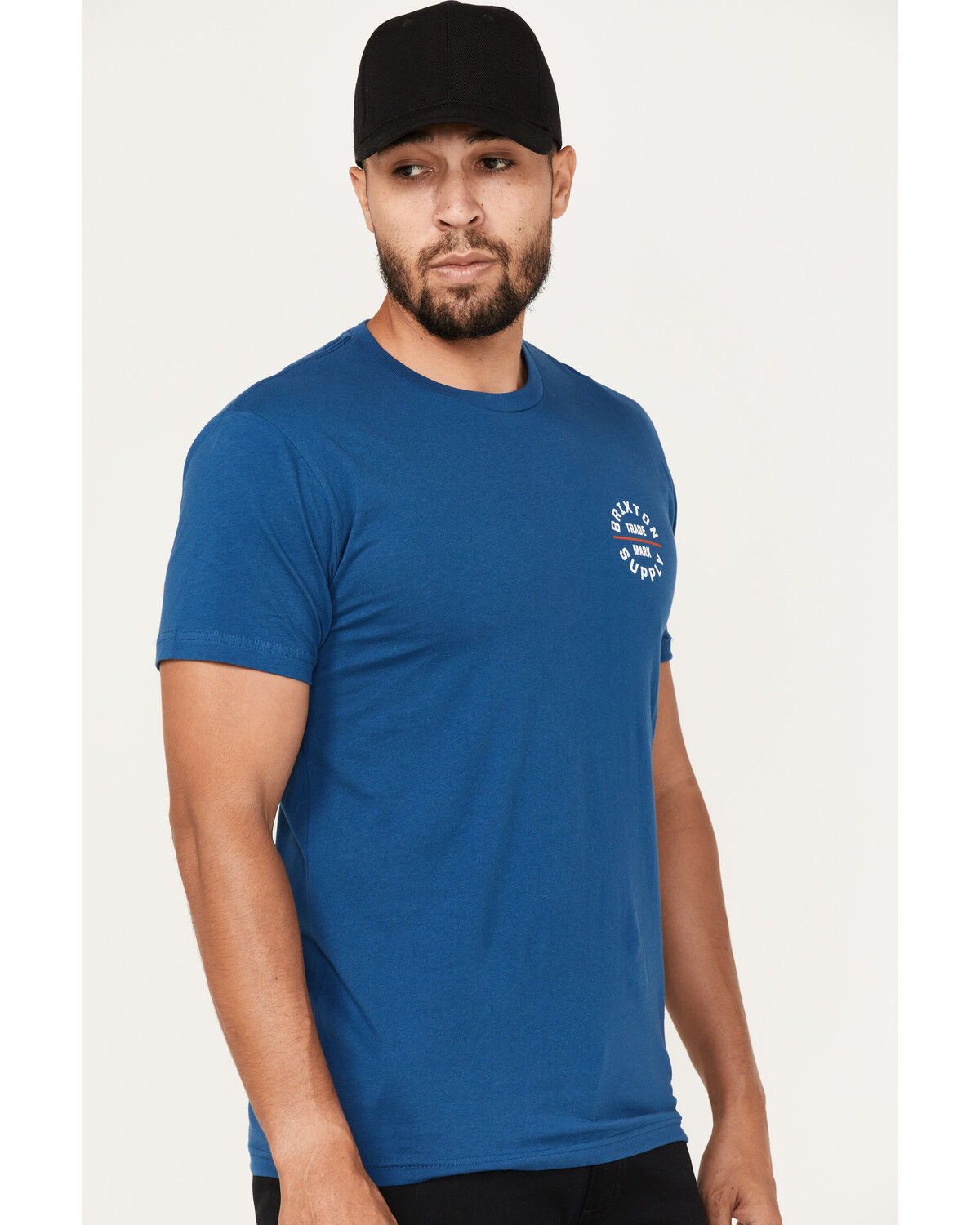 Image #3 - Brixton Men's Oath V Logo Graphic T-Shirt, Blue, hi-res
