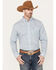 Wrangler Men's Classics Paisley Print Long Sleeve Button Down Western Shirt, Teal, hi-res