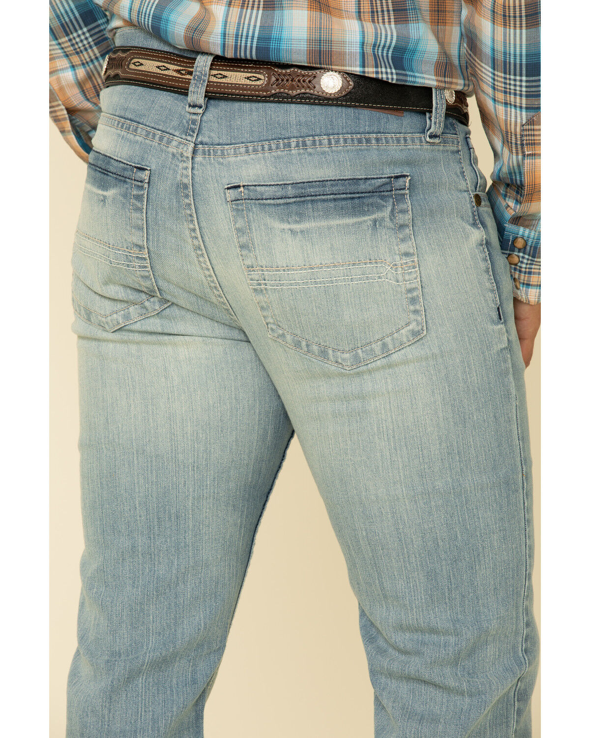 Image #5 - Cody James Men's Crupper Light Wash Stretch Slim Straight Jeans, Blue, hi-res