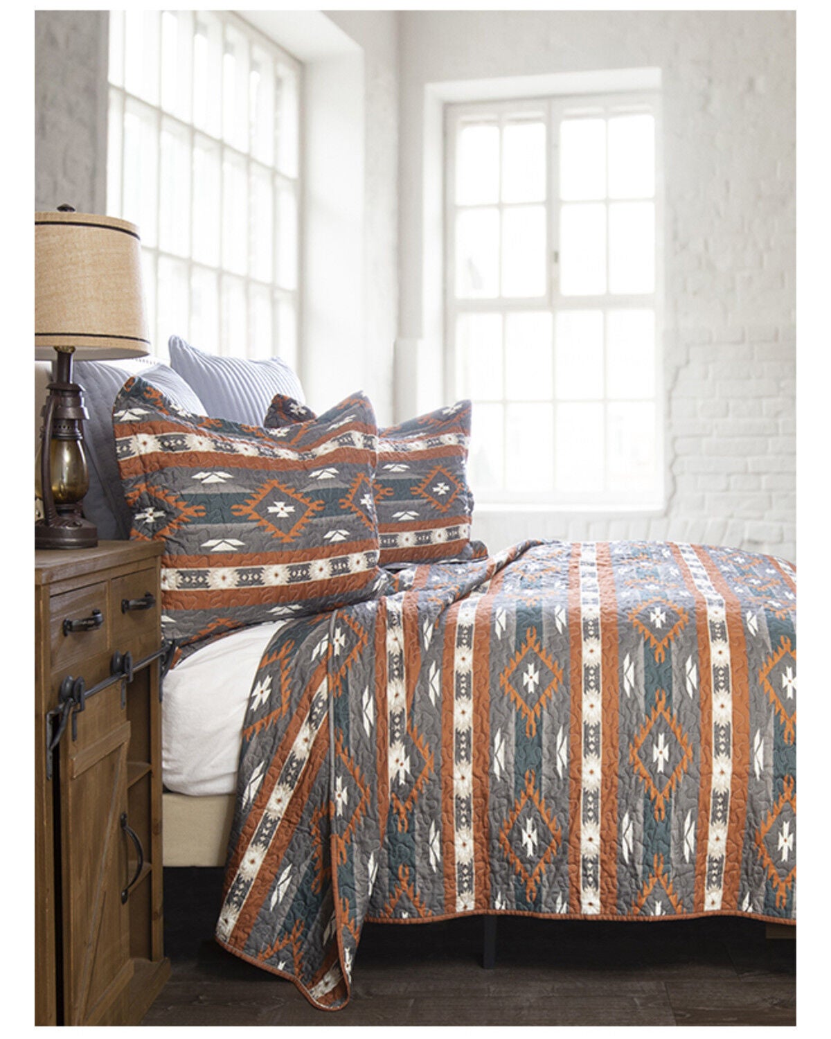 Image #5 - Carstens Home Wrangler Checotah Twin Quilt Set - 2 Piece, Multi, hi-res