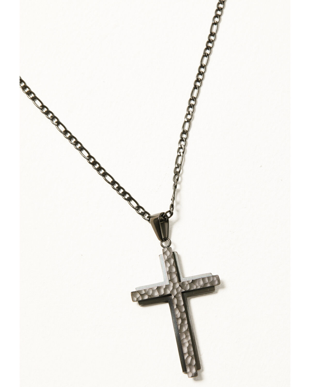 Image #3 - Cody James Men's Textured Cross Necklace, Silver, hi-res