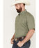Image #2 - George Strait by Wrangler Men's Geo Print Short Sleeve Button Down Western Shirt, Olive, hi-res