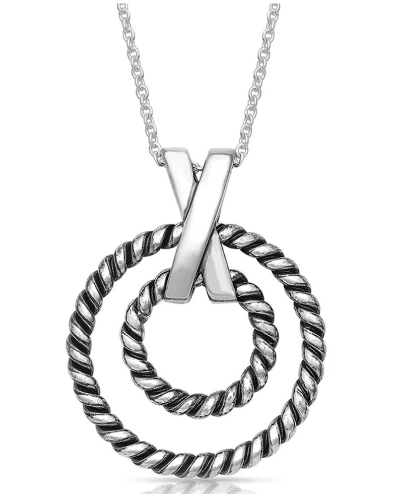 Montana Silversmiths Women's Topped With A Kiss Rope Necklace, Silver, hi-res
