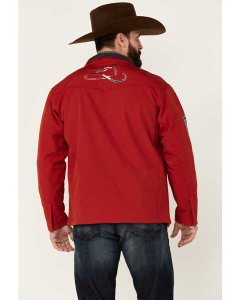 Resistol Men's Red Mexico Logo Sleeve Zip-Front Softshell Jacket , Red, hi-res