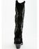 Image #5 - Italian Cowboy Women's Perforated Tall Western Boots - Snip Toe, Black, hi-res