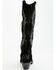 Image #5 - Italian Cowboy Women's Perforated Tall Western Boots - Snip Toe , Black, hi-res