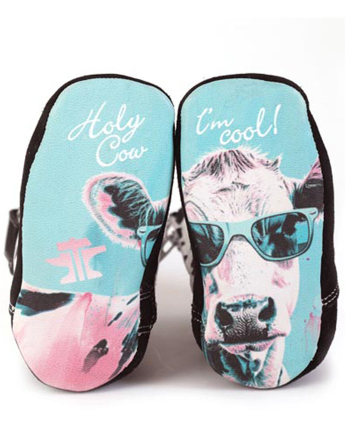 Image #2 - Tin Haul Infant Girls' Cow-A-Bunga Western Boots - Broad Square Toe, Black, hi-res