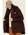 Image #2 - Carhartt Women's Loose Fit Wash Duck Coat, Burgundy, hi-res