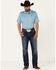 Rock & Roll Denim Men's Short Sleeve Polo Shirt , Light Blue, hi-res