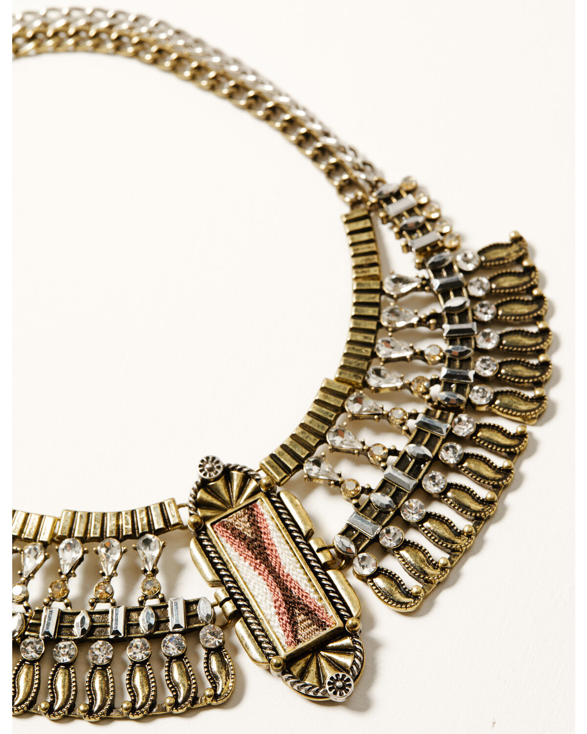 Image #2 - Shyanne Women's Desert Rose Antique Bib Necklace, Gold, hi-res