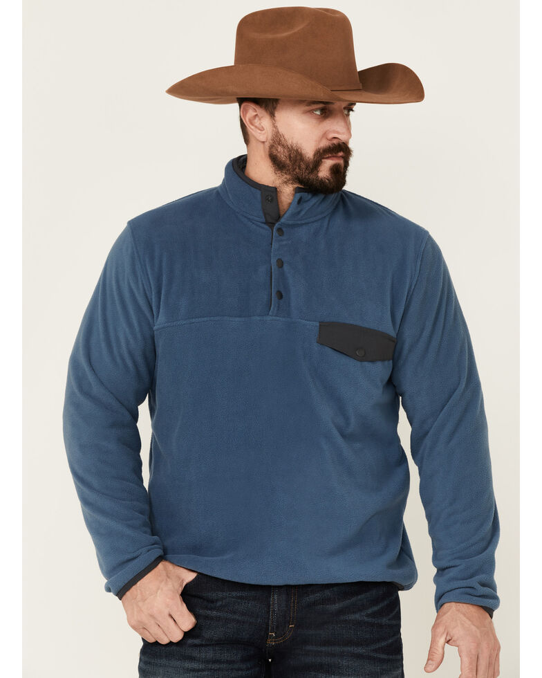 North River Men's Copen Lightweight 1/4 Snap-Front Fleece Pullover , Blue, hi-res
