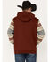 Image #4 - RANK 45® Men's Stripe Sleeve Logo Hooded Sweatshirt, Brick Red, hi-res
