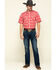 Image #6 - Wrangler 20X Men's Advanced Comfort Plaid Print Short Sleeve Western Shirt , Red, hi-res
