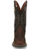 Image #4 - Justin Men's Muley Performance Western Boots - Broad Square Toe , Brown, hi-res