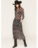 Image #1 - Idyllwind Women's Blackmoor Bandana Print Mesh Midi Skirt, Black, hi-res