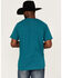 Image #4 - Wrangler Men's Mexico Rider Teal Rope Logo Graphic Short Sleeve T-Shirt , Teal, hi-res