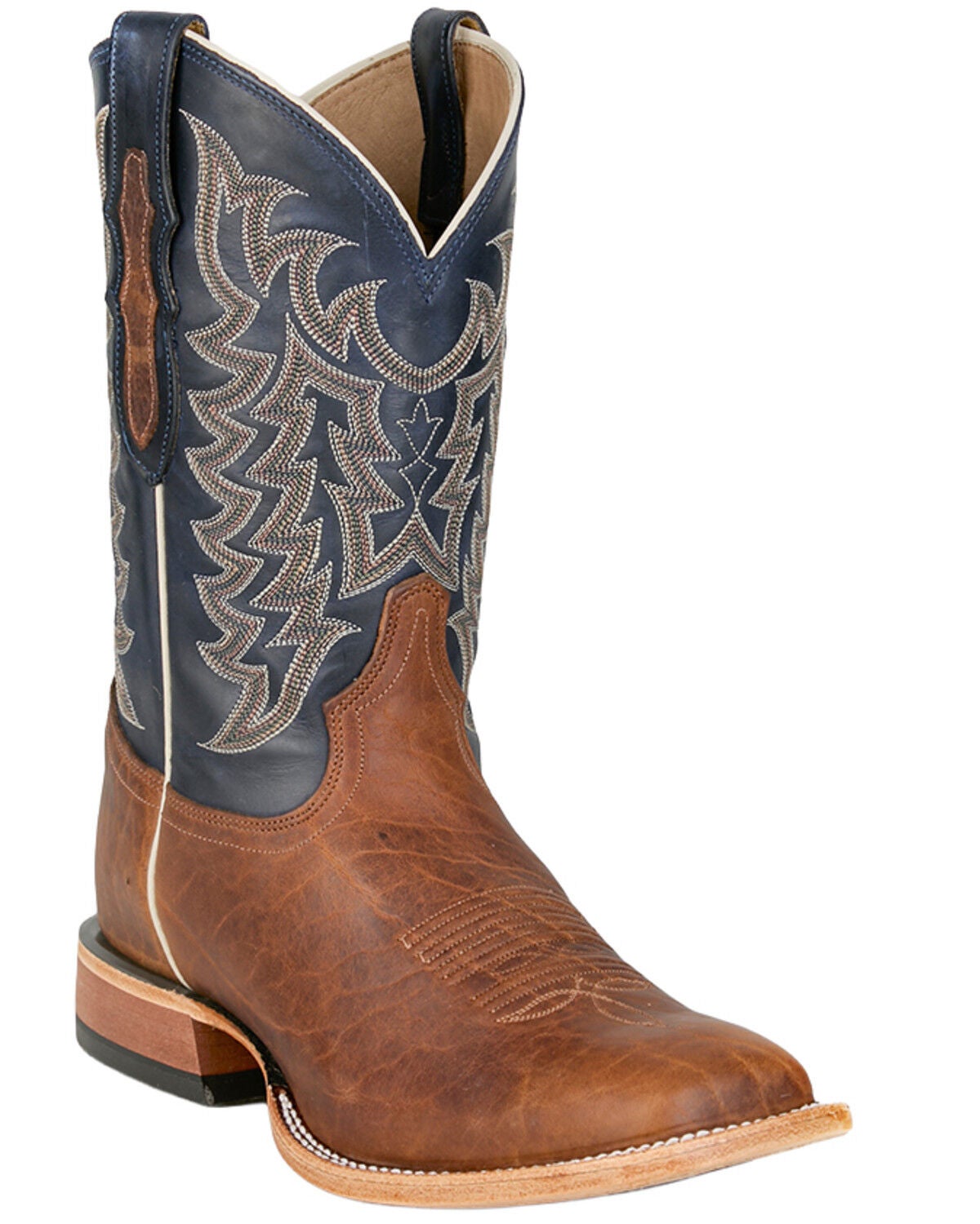 Image #1 - Tony Lama Men's Alfredo Western Boots - Broad Square Toe, Chocolate, hi-res