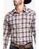 Image #4 - Stetson Men's Dobby Med Plaid Long Sleeve Western Shirt, Brown, hi-res