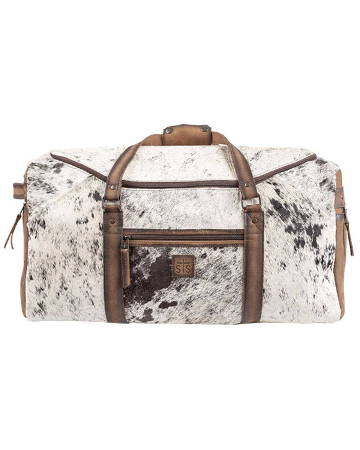 Image #1 - STS Ranchwear by Carroll Rustler Cowhide Duffle Bag, Brown, hi-res
