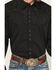 Image #3 - Scully Men's Floral Embroidered Retro Long Sleeve Snap Western Shirt, Jet Black, hi-res