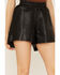 Mauritius Leather Women's Dija Leather Shorts, Black, hi-res