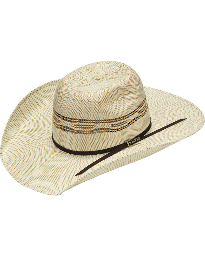 Twister Boys' Bangora Two Tone Cowboy Hat, Tan, hi-res