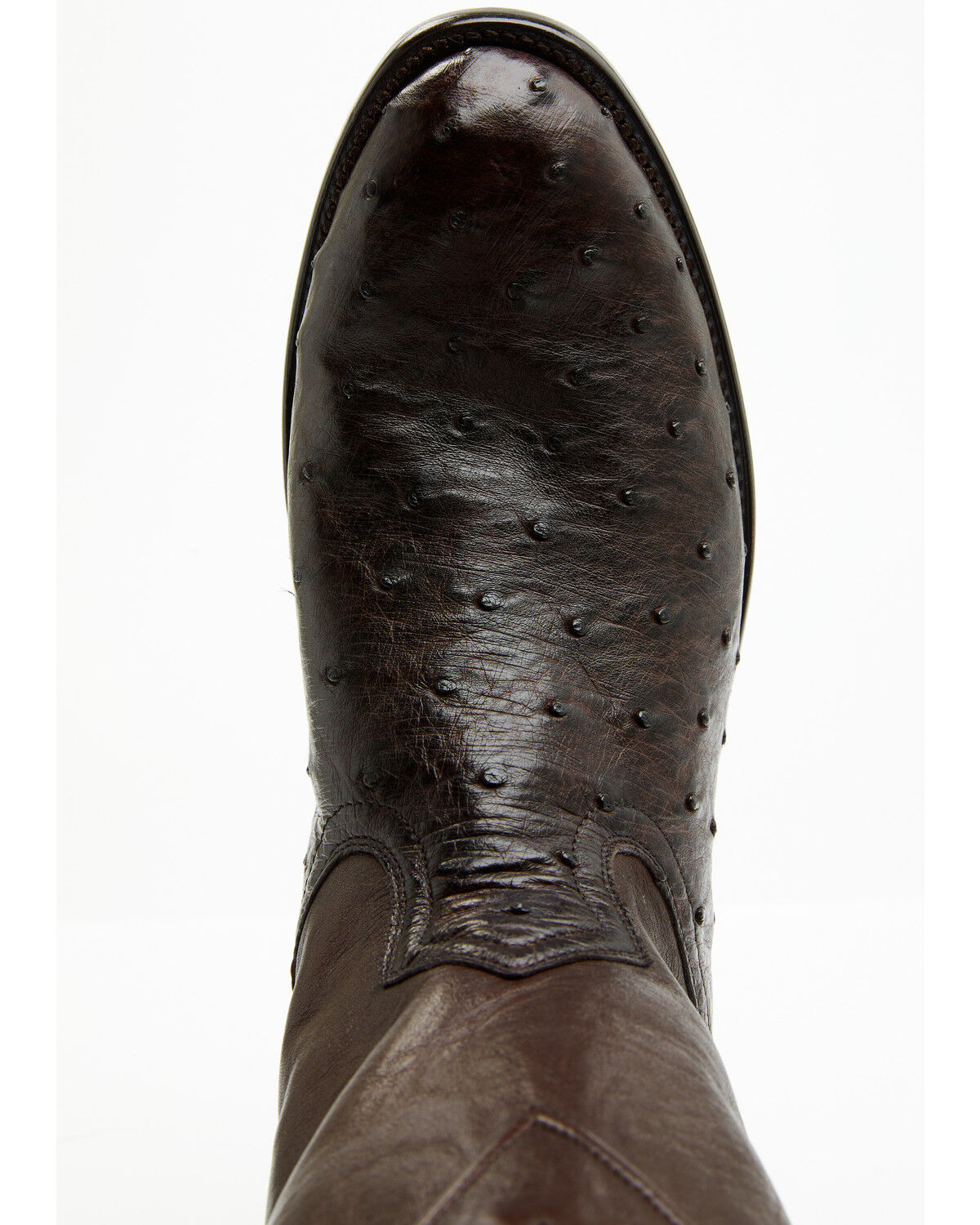 Image #6 - Cody James Black 1978® Men's Carmen Exotic Full-Quill Ostrich Roper Boots - Round Toe, Chocolate, hi-res
