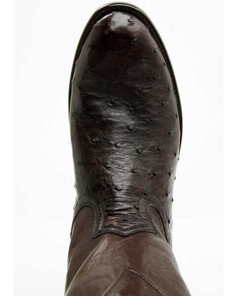 Image #6 - Cody James Black 1978® Men's Carmen Exotic Full-Quill Ostrich Roper Boots - Medium Toe , Chocolate, hi-res