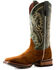 Horse Power Men's Emerald Roughout Western Boots - Broad Square Toe, Brown, hi-res
