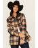 Image #1 - Idyllwind Women's Dowlan Plaid Print Shacket, Indigo, hi-res