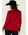 Image #4 - Avalon Women's Embroidered Long Sleeve Snap Western Shirt, Red, hi-res