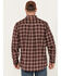 Image #4 - Hawx Men's FR Plaid Print Woven Button-Down Work Shirt, Red, hi-res