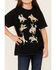 Image #3 - American Highway Girls' Running Horse Metallic Short Sleeve Graphic Tee, Black, hi-res