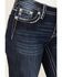 Image #4 - Miss Me Women's Dark Wash Mid Rise Bootcut Stretch Denim Jeans, Dark Wash, hi-res