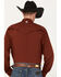 Image #4 - RANK 45® Men's Roughie Performance Long Sleeve Western Button-Down Shirt, Red, hi-res