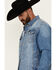 Image #3 - Wrangler Retro Men's Sherpa Lined Light Wash Denim Jacket, Light Wash, hi-res