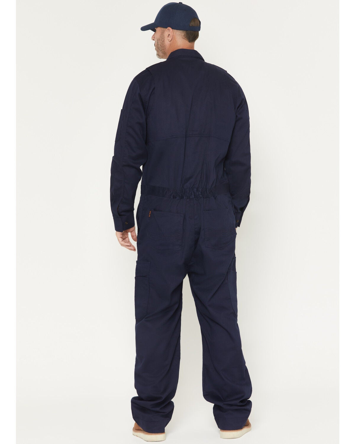 Image #4 - Hawx Men's FR Solid Coveralls, Navy, hi-res