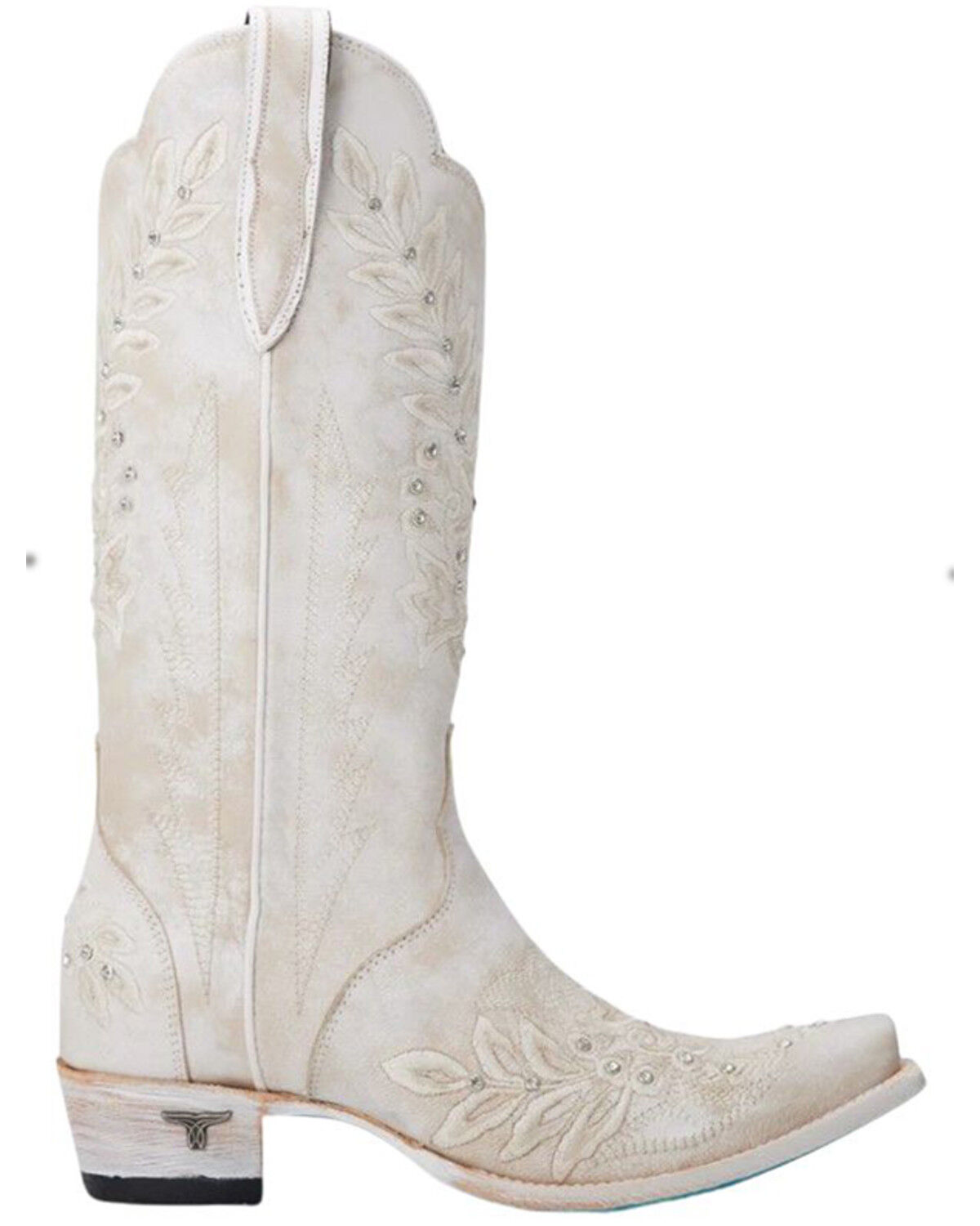 Image #2 - Lane Women's Destiny Western Boots - Snip Toe, White, hi-res
