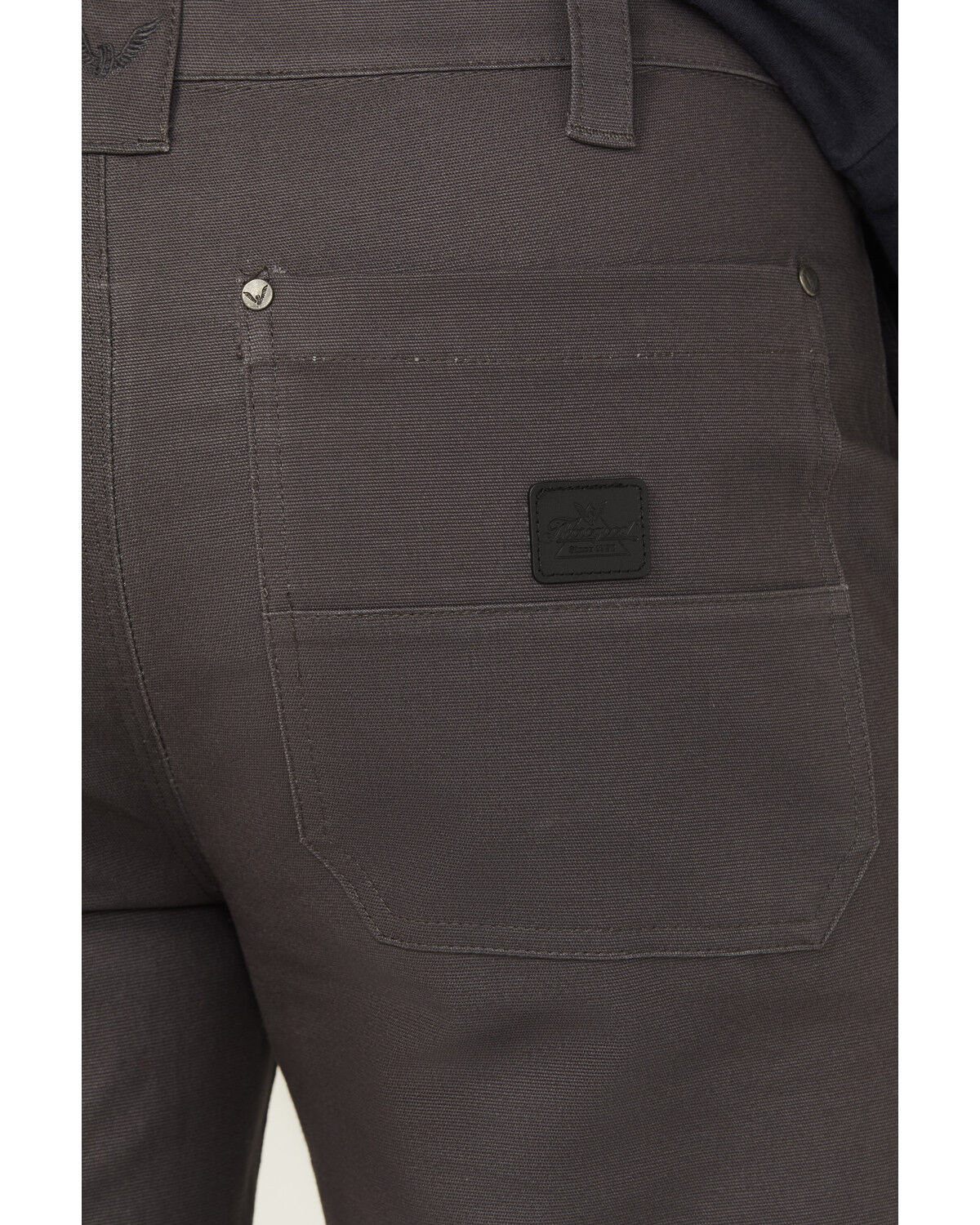 Image #4 - Thorogood Men's Canvas DWR Relaxed Straight Stretch Work Pants, Grey, hi-res