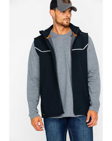 Image #1 - Hawx® Men's Hooded Soft-Shell Work Vest - Big & Tall , , hi-res