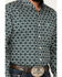 Image #3 - Panhandle Men's Select Medallion Long Sleeve Button-Down Western Shirt, Dark Green, hi-res