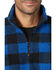 Wrangler Men's Plaid Sherpa 1/4 Zip Pullover , Blue, hi-res