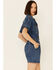 Molly Bracken Women's Denim Playsuit, Blue, hi-res
