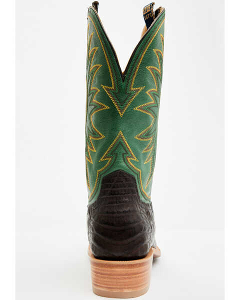 Image #5 - Hyer Men's Spearville Exotic Caiman Western Boots - Square Toe , Black, hi-res